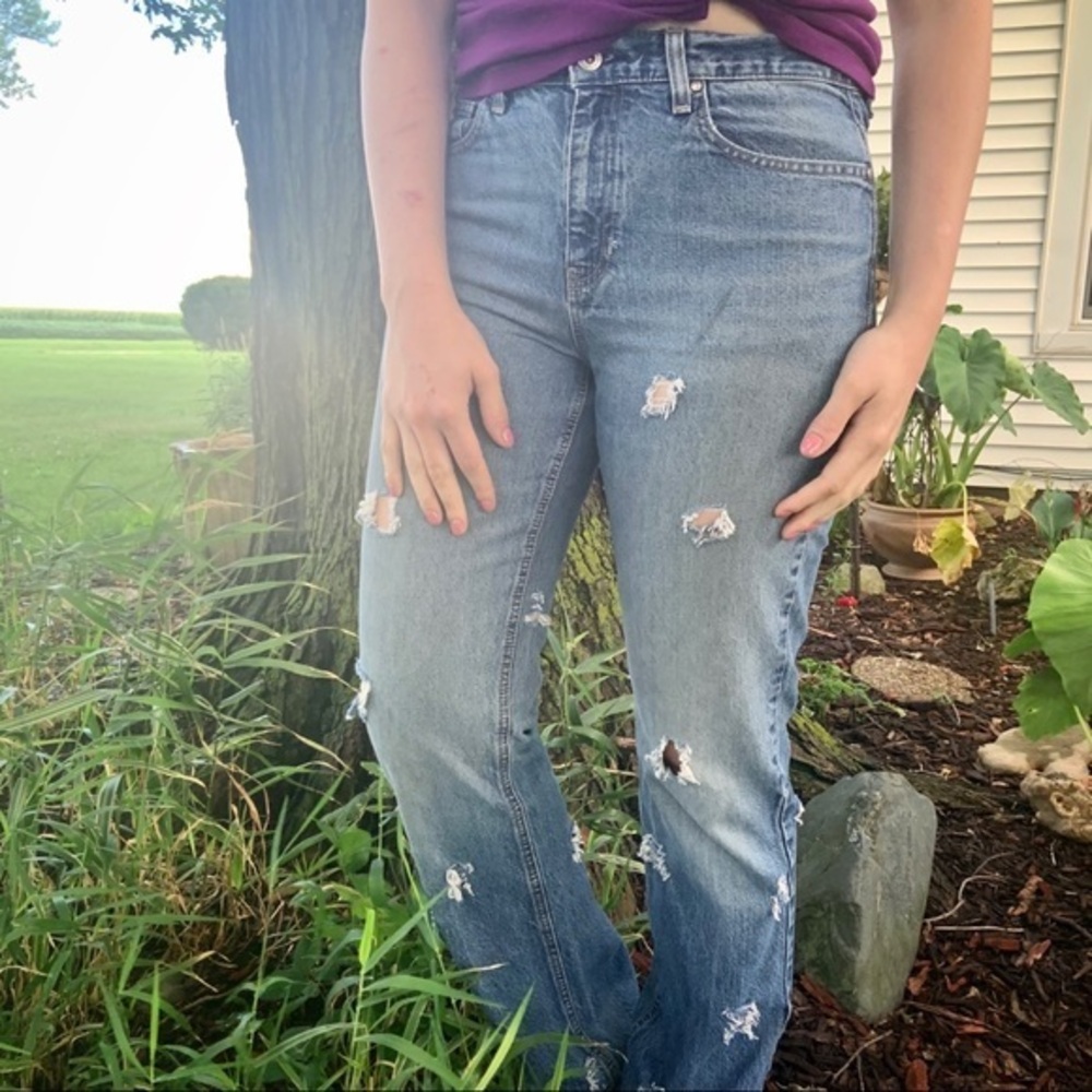 Vintage Distressed Tommy Hilfiger Blue Denim Jeans